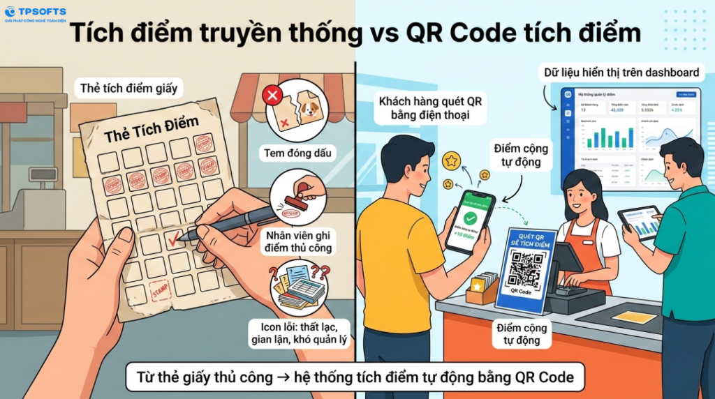 Tích điểm truyền thống vs QR Code tích điểm