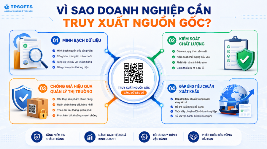 Vì sao doanh nghiệp cần triển khai hệ thống truy xuất nguồn gốc?
