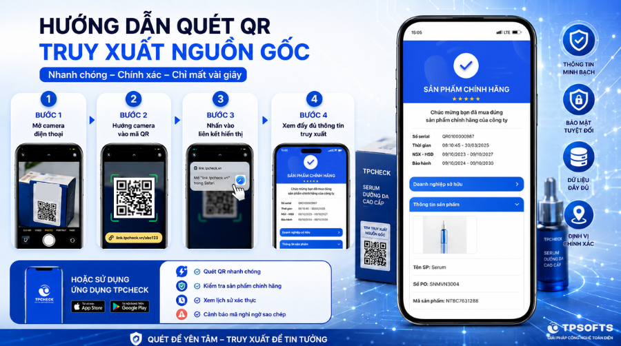Hướng dẫn quét mã QR truy xuất nguồn gốc